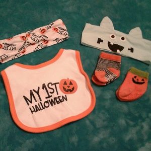 Halloween infant accessories bib headbands socks